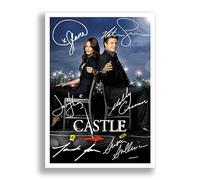 Memorabilia Castle Cast Signed Autograph Signature A4 Poster Photo Print Photograph Artwork Wall Art Picture TV Show Series Season Gift (A4 Poster Only)