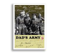 Memorabilia Dad's Army Cast Signed Autograph Signature A4 Poster Photo Print Photograph Wall Art Picture TV Show Series Season DVD Boxset Present Gift Dads Army (A4 POSTER ONLY)