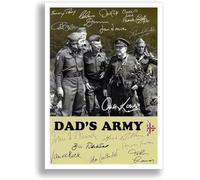Memorabilia Dad's Army Cast Signed Autograph Signature A4 Poster Photo Print Photograph Wall Art Picture TV Show Series Season DVD Boxset Present Gift Dads Army (A3 POSTER ONLY)