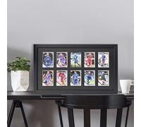 Memorabilia Display Cases,Graded Sports Card Display Case - 10 Baseball Card Display Case - Trading Card Frame Wall Display with UV Protection for Football Basketball Hockey Cards,Black