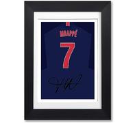 Memorabilia Kylian Mbappe PSG Paris Saint Germain 2018-2019 Signed Autograph Autographed A4 Poster Photo Print Photograph Picture Framed Gift (BLACK FRAMED & MOUNTED)