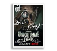 Memorabilia Lemony Snickets A Series Of Unfortunate Events Cast Signed Autograph Signature A4 Poster Photo Print Photograph Artwork Wall Art Picture Boxset Gift (A4 POSTER ONLY)