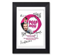 Memorabilia Peep Show Cast Signed Autograph Signature A4 Poster Photo Print Photograph Artwork Wall Art Picture Series Gift David Mitchell Robert Webb (A4 Black Framed & Mounted)