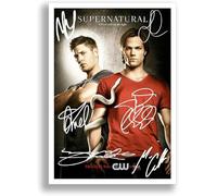 Memorabilia Supernatural Cast Signed Autograph Signature A4 Poster Photo Print Photograph Artwork Wall Art Picture TV Show Series Season DVD Boxset Present (Supernatural, A4 Poster Only)