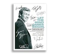 Memorabilia The Mentalist Full Cast Signed Autograph Signature A4 Poster Photo Print Photograph Wall Art Picture TV Show Series Season DVD Boxset Present Gift Simon Baker (A4 Poster Only)