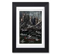 Memorabilia The Vampire Diaries Cast Signed Autograph A4 Poster Photo Print Gift (BLACK FRAMED & MOUNTED)