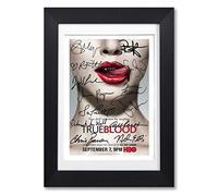 Memorabilia True Blood Cast Signed Autograph Signature A4 Poster Photo Print Photograph Artwork Wall Art Picture TV Show Series Season DVD Gift (A4 Black Framed & Mounted)