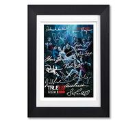 Memorabilia True Blood Cast Signed Autograph Signature A4 Poster Photo Print Photograph Artwork Wall Art Picture TV Show Series Season DVD Gift (A4 Black Framed & Mounted)