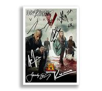Memorabilia Vikings Cast Signed Autograph Signature A4 Poster Photo Print Photograph Artwork Wall Art Picture TV Show Series Gift Travis Fimmel Katheryn Winnick (A4 Poster Only)