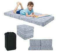 MeMoreCool Foldable Floor Mattress for Kids, Glow Toddler Nap Mat for Sleeping and Daycare, Portable Trifold Futon Mattress Floor Bed, Dinosaur