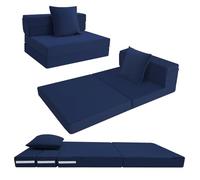 MeMoreCool Folding Mattress Single, High Density Foam Fold Out Sofa Chair Z Bed, Foldable Floor Futon Mattress, Floor Lounger Guest Sofa Bed Folding Couch for Sleeping, Travel, 12cm thick