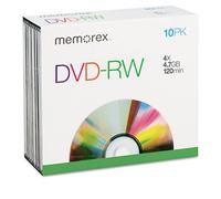 Memorex - 10-Pack 2x DVD-RW Disc Spindle