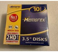 Memorex 3.5" Disks 2HD Floppy Discs Multicoloured Pack of 10
