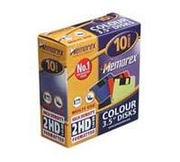 Memorex 3.5 HD, 10 Pack Rainbow Colours in Paper Box