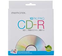 Memorex 700Mb/80 Minute 52X CD-R, 10 Pack (32020033356)
