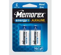 Memorex Alkaline C 2 Pack Alkaline 1.5 V Non-rechargeable Battery - non-rechargeable batteries (Alkaline, 1.5 V, White, C)