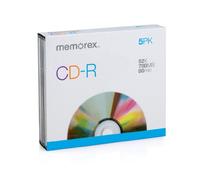 Memorex CD-R 80 Slimline Jewel Case 5 Pack