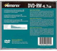 Memorex DVD-RW 4.7 GB data 1X - 2X or 120 minute video
