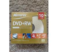 Memorex DVD-RW Discs 10 Pack, 4.7 GB, 120 Min Video, DVD Format