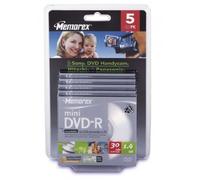 Memorex Professional 8cm Mini DVD-R 1.4GB 5 Pack Jewel Case