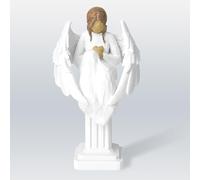 Memorial Angel Figurines, Guardian Angel Statues with Praying Hands, Sympathy Gift to Honor Loved Ones, Greek Roman Style Resin Statue for Home Decor