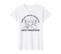 Memorial Angel Wings Heart Graphic Value Graphic T-Shirt, Women, White, L