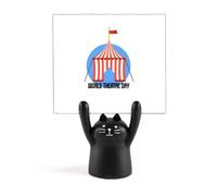 Memorial Anniversary Theatre Cultural Heritage Memo Holder Cartoon Black Cat Stand Decoration
