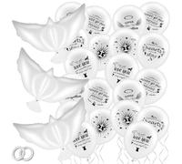 Memorial Balloons, 23PCS White Funeral Remembrance Balloons Remembrance to Release in Sky for Heaven Ceremonies Condolence Anniversary Memorial Birthday