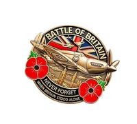 Memorial Britain Union Badge - Britain Commemorative Badge | Emblem Brooch Lapel Pin, Commemorative Badge, Souvenir Decoration Keepsake For Grandpa And Father Soldiers