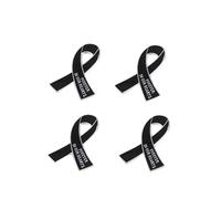 Memorial Brooch, Black Ribbon Badge, Clothing Accessory Pin, Black Mourning Badge