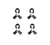 Memorial Brooch, Black Ribbon Badge, Clothing Accessory Pin, Black Mourning Badge