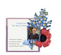 Memorial Brooch Forget Me Not Funeral Keeping Brooch Mini Photo Frame Forget - Me - Not Jewelry Lost Loved One Condolence Gift Thoughtful Memorial Gift
