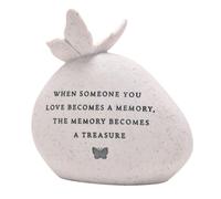 Memorial Butterfly Resin Stone Pebble Graveside Grave Ornament