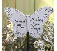 Memorial Butterfly Special Mum on Stick , Put By Grave Side
