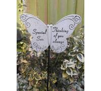 Memorial Butterfly Special Son on Stick , Put By Grave Side