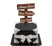 Memorial Cake Topper Funeral Themed Party Decorations Woden Remembrance Cake Decoration for Funeral Anniversary Party Supplies