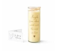 Memorial Candle with Keepsake Card - in Loving Memory Tribute for Sympathy, Funeral or Bereavement - 65hr Burn, 360g (Angels from Above)