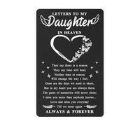 Memorial Card for Loss of Daughter- Letters to My daughter from Heaven Gifts- Remembrance Bereavement Sympathy Grave