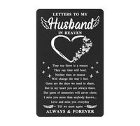 Memorial Card for Loss of Husband- Letters to My Husband from Heaven Gifts- Husband Sympathy Remembrance Bereavement