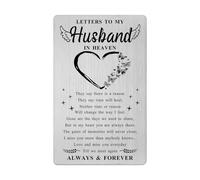 Memorial Card for Loss of Husband- Sympathy Gifts Grief Bereavement Grieving Remembrance Husband In Heaven Keepsake