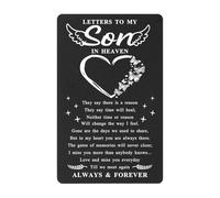 Memorial Card for Loss of Son- Letters to My Son from Heaven Gifts- Son Remembrance Bereavement Sympathy Grave