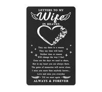 Memorial Card for Loss of Wife- Letters to My Wife from Heaven Gifts- wWfe Sympathy Remembrance Bereavement