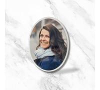 Memorial Ceramic Portrait Plaque, 4" Italian Crafted Ceramic, Customizable Name Date, Weather Resistant and Fade Resistance. Memorial Gifts Women/Men/Couple/Family/Friend/Dog/Cat(10cm x 8cm)