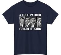 Memorial Charlie Kirk Tribute T-Shirt, A True Patriot Unisex Tee, Activism Pride Shirt Navy