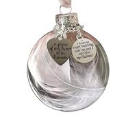Memorial Christmas Bauble, A Piece of My Heart Is In Heaven, for Mom, Dad, Son, Daughter,Sister, Brother, Grandma, Grandpa Christmas Tree Memorial Hanging Pendant Gift (Husband)