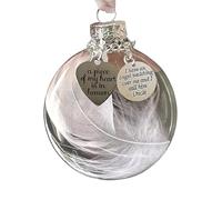 Memorial Christmas Bauble, A Piece of My Heart Is In Heaven, for Mom, Dad, Son, Daughter,Sister, Brother, Grandma, Grandpa Christmas Tree Memorial Hanging Pendant Gift (Uncle)