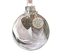 Memorial Christmas Bauble, A Piece of My Heart Is In Heaven, for Mom, Dad, Son, Daughter,Sister, Brother, Grandma, Grandpa Christmas Tree Memorial Hanging Pendant Gift (Sister)