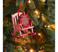 Memorial Christmas Ornament|4Pcs Christmas in Heaven Chair with Tag Sign Wooden Mini Red Christmas Ornaments Hanging Empty Chair Christmas Ornament for Loss Loved One Remembrance and Sympathy