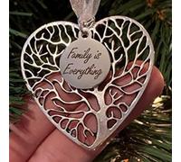 Memorial Christmas Ornament,A touching tribute with the inscription "Family is everything," to cherish the memories of loved ones during the holidays