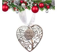 Memorial Christmas Ornament Christmas Memory Bauble Christmas Tree Pendants Christmas Tree Hanging Decor Jingle Bells Ornaments (Family is everything)